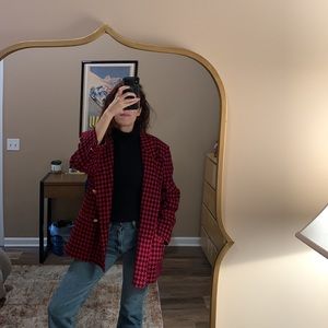 oversized vintage wool blazer